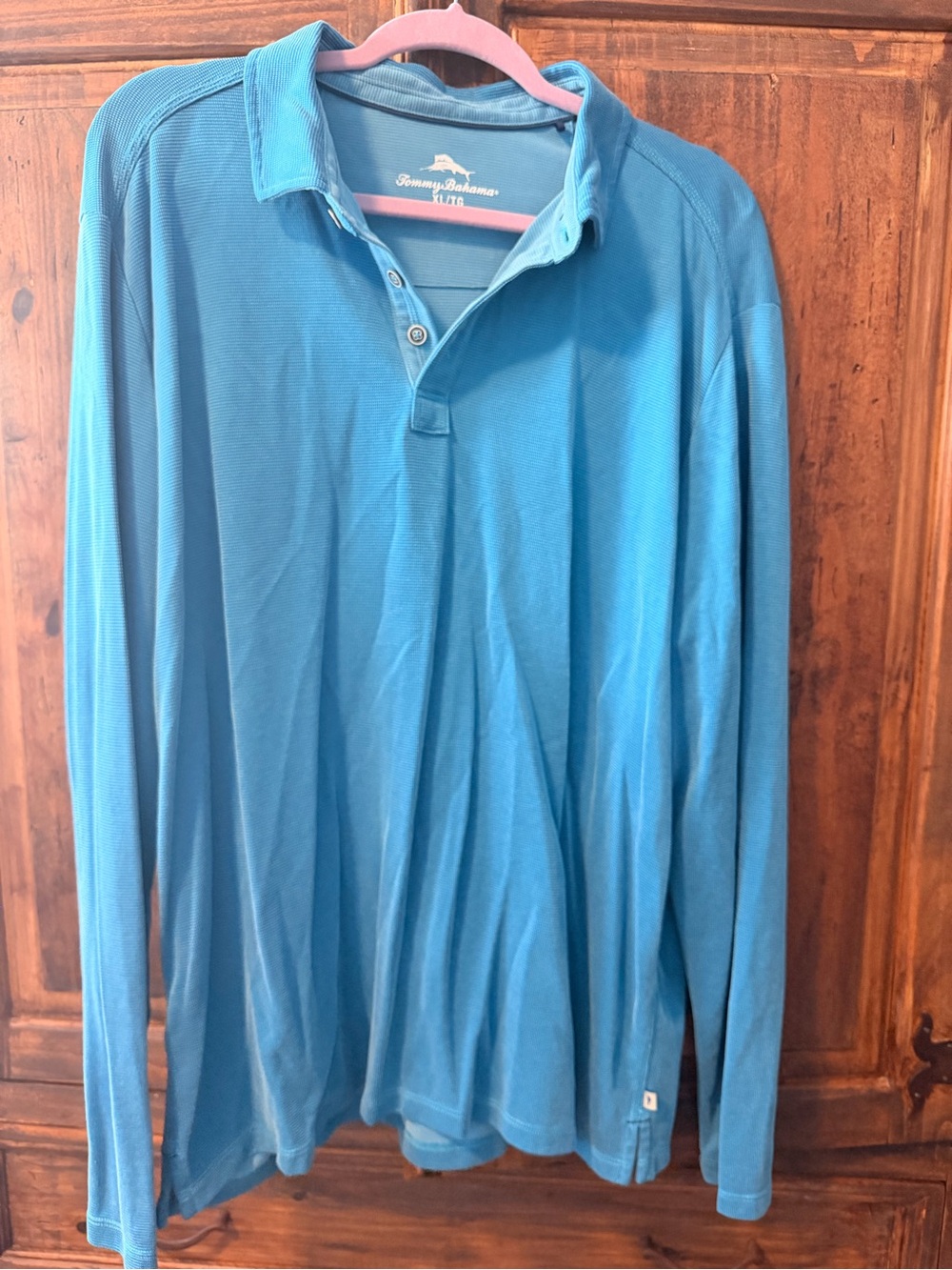 Tommy Bahama Men's Long Sleeve Polo - Teal